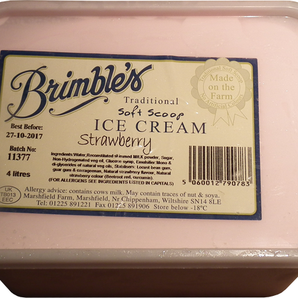 Brimble’s Ice Cream Strawberry 4l