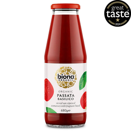 Biona Organic Passata Basilico With Fresh Basil 680g