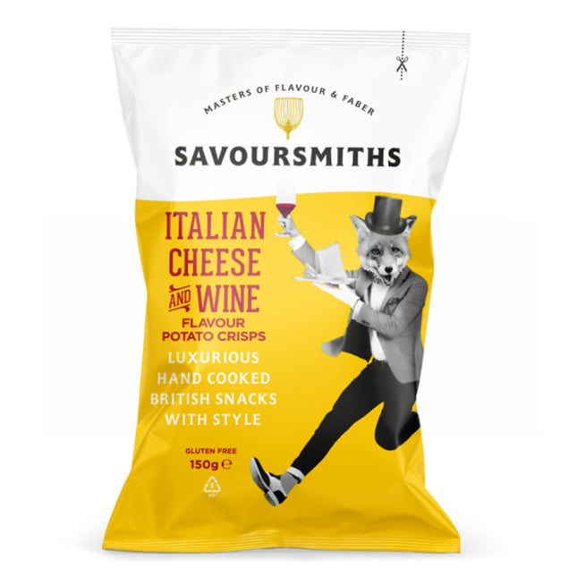 Savoursmiths Italian Cheese & Wine Flavour Potato Crisps 150g