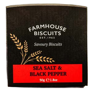 Farmhouse Biscuits Savoury Sea Salt & Black Pepper Carton 50g