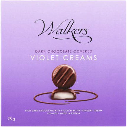 Walkers Dark Chocolate Violet Creams 75g