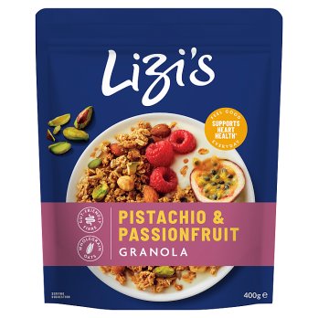 LIZI'S PISTACHIO & PASSION GRANOLA 400G