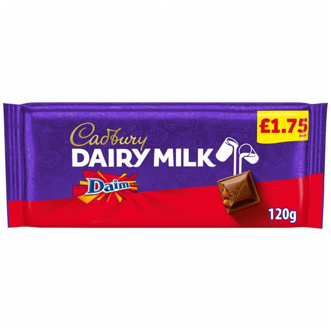Cadbury Dairy Daim Chocolate Block PMP £1.75 120G
