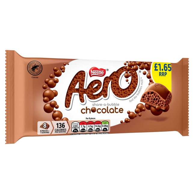 Aero Milk Chocolate Sharing Bar PMP £1.65 90g