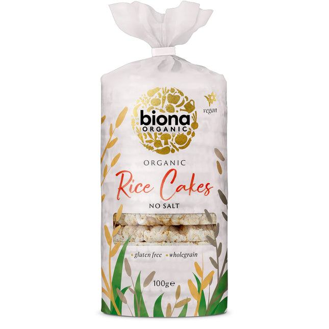 Biona Organic Rice Cakes No Salt Wholegrain Low Fat 100g