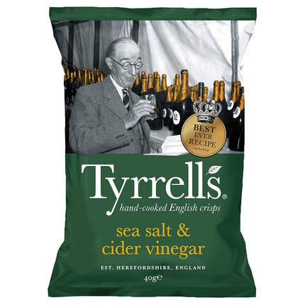 Tyrrells Sea Salt & Cider Vinegar Crisps 40g