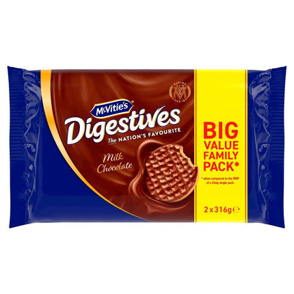 McVitie's Milk Chocolate Digestives Biscuits Twin Pack 2 x 316g