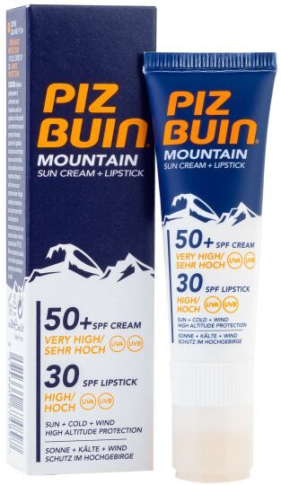 Piz Buin Mountain Cream 50 and Lips 30