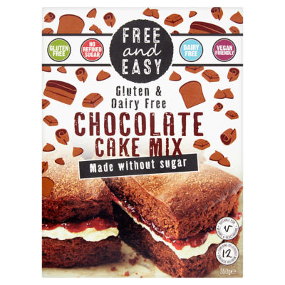 Free And Easy Gluten & Dairy Free Chocolate Cake Mix - Sugar Free 350g