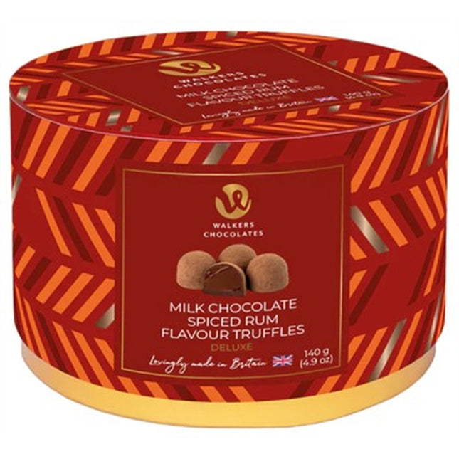 Walkers Tub Milk Chocolate Truffles Dark Spiced Rum 140g