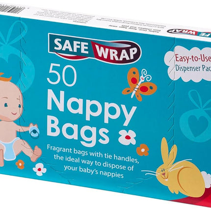 Safewrap Nappy Sacks Tie Handle 50s