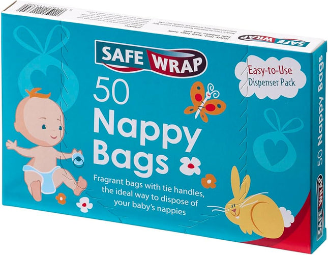 Safewrap Nappy Sacks Tie Handle 50s