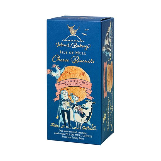 Island Bakery Isle of Mull Cheese Biscuits Harissa with Chilli and Cumin 100g