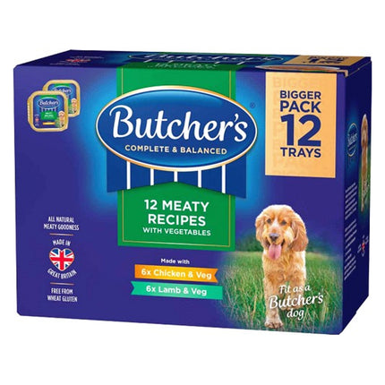 Butcher's Discounter Meaty Recipes with Veg 12x150g