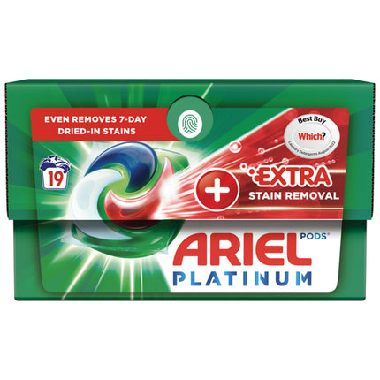 Ariel Platinum+ Stain Removal Pods 19ct