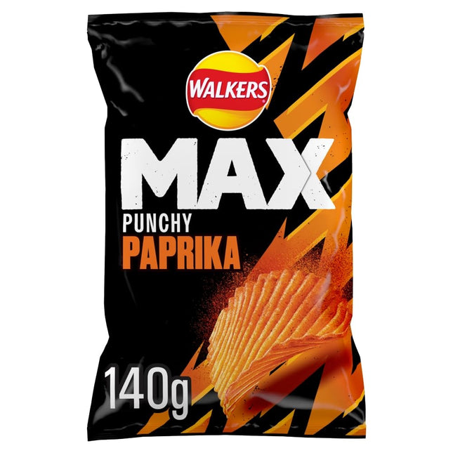 Walkers MAX Punchy Paprika 140g