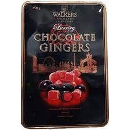 Walkers Tin Milk Chocolate Ginger 250g