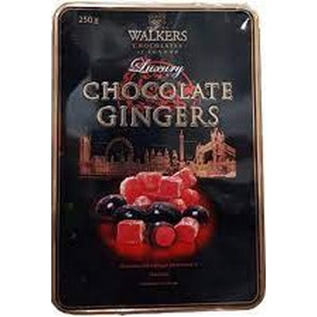 Walkers Tin Milk Chocolate Ginger 250g
