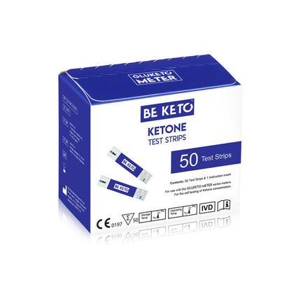 BeKeto Ketone Test Strips for Gluketometer 50's