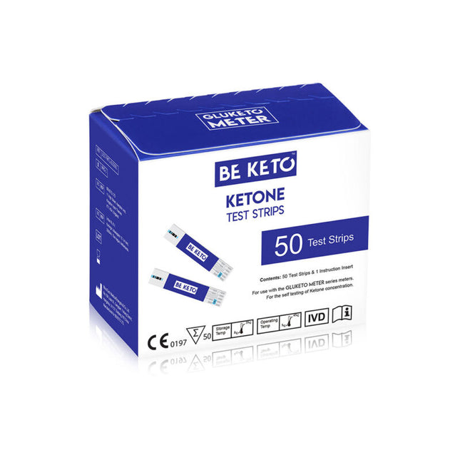 BeKeto Ketone Test Strips for Gluketometer 50's