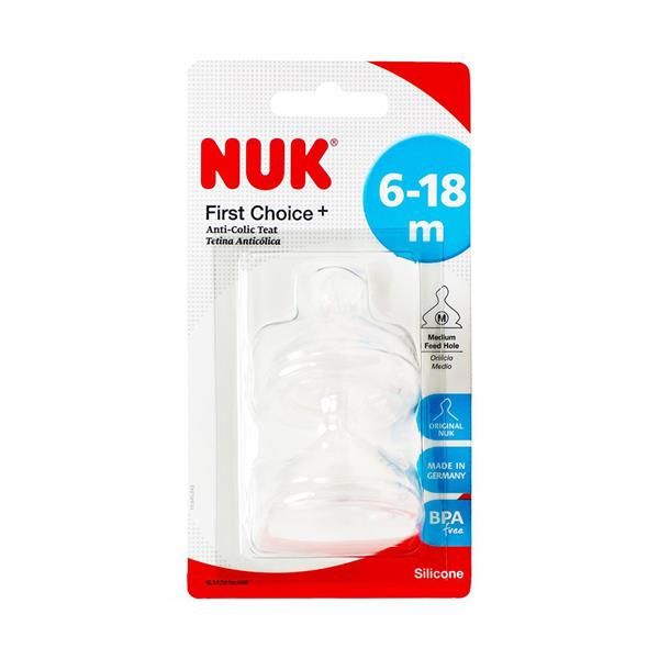 Nuk First Choice + Siliocne Teat Size 2 Medium 2 Pack
