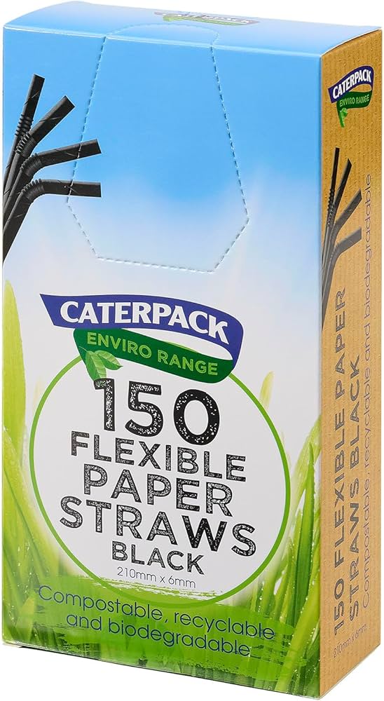 Caterpack Enviro Flexi Paper Straws 150s