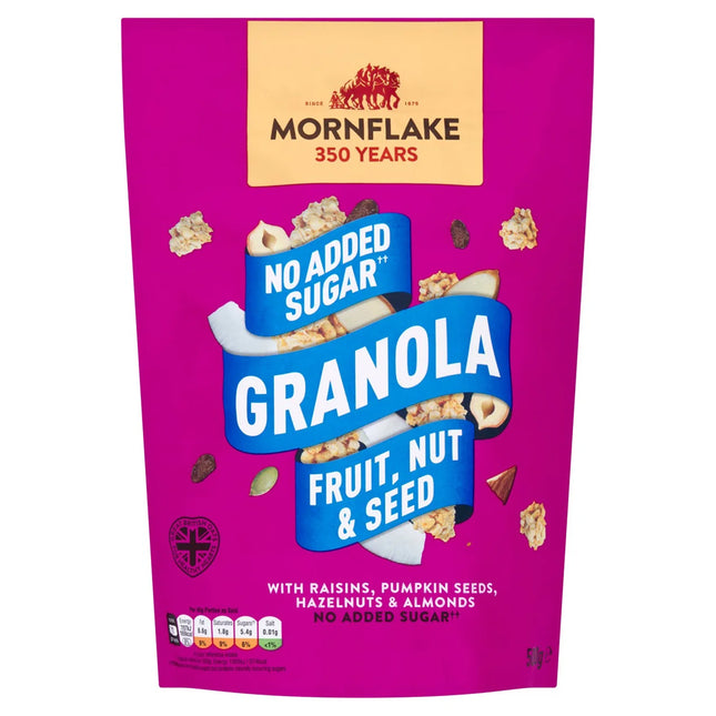 Mornflake No Added Sugar Granola - Fruit, Nut & Seed 500g