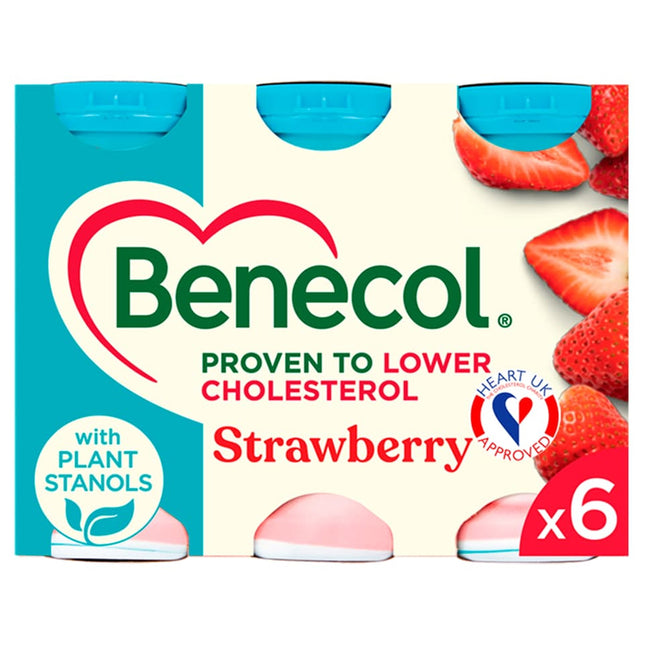 Benecol Strawberry B1 Yogurt Drink 6X67.5G