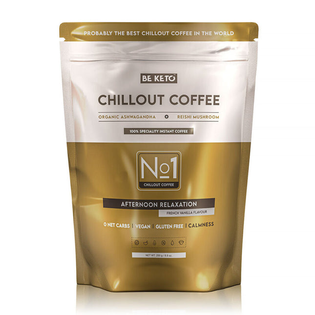 BeKeto Instant Coffee Chillout (Reishi & Ashwagandha) French Vanilla 250g