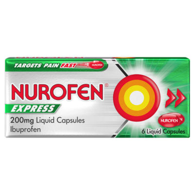 Nurofen Express Ibuprofen Liquid Capsules 6s x 200mg