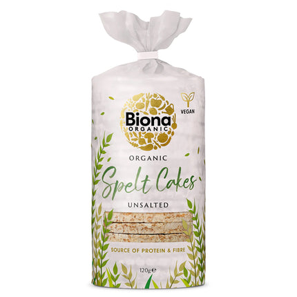 Biona Spelt Cakes Lightly Salted Organic 100% Spelt Wholegrain 120g
