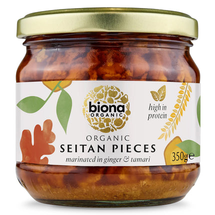 Biona Organic Seitan Pieces Marinated In Ginger & Tamari 350g
