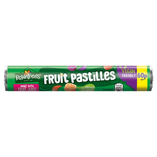 Rowntree's Fruit Pastilles Vegan Tube PMP 60p 48g