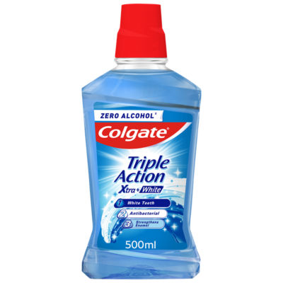 Colgate Mouth Rinse 500ml Triple Action Xtra White