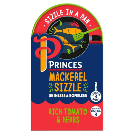 Princes Mackerel Sizzle Tomato & Herb 160g