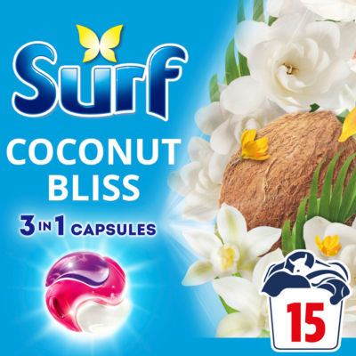 Surf Capsules 15 Wash Coconut Bliss