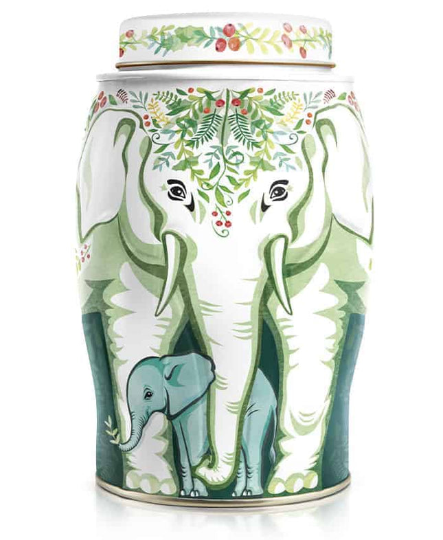 Williamson Tea Large Elephant Winter Wreath Containing Christmas Apple & Spice 40 Teabags 100g