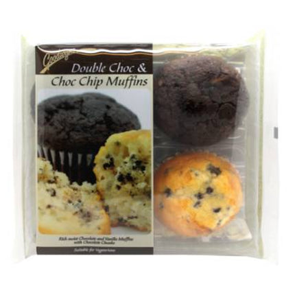 Goodwyns Chocolate & Double Chocolate Muffins 4Pk 4S