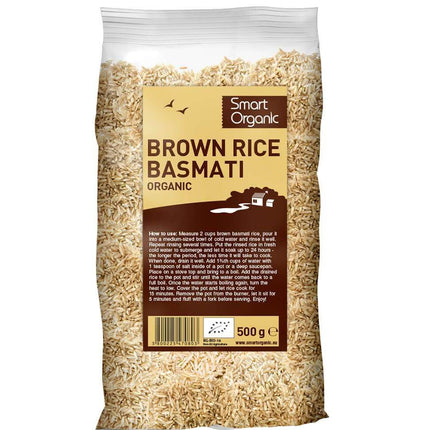 Smart Organic Rice, Basmati, Brown 500G