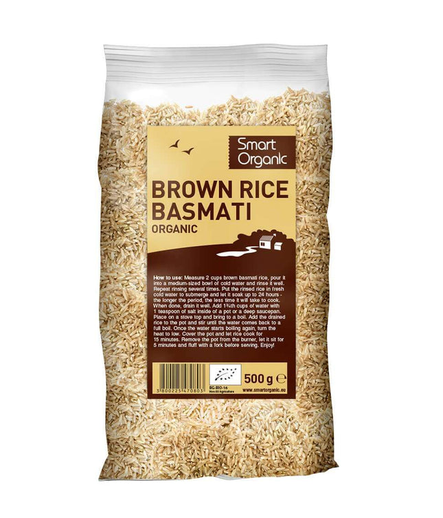 Smart Organic Rice, Basmati, Brown 500G