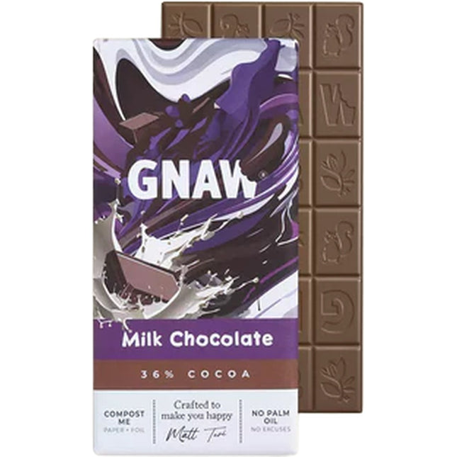 Gnaw Milk Chocolate Bars 80g