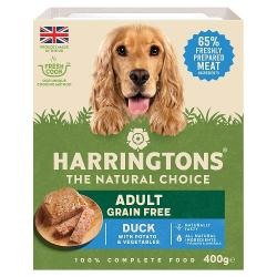 Harringtons Duck Wet Dog Food Trays 400g (Singles)