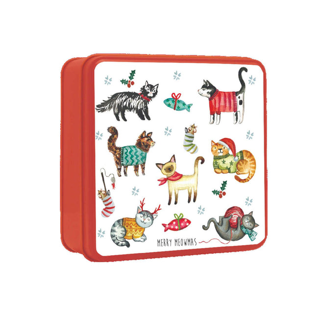 Grandma Wild's Embossed Merry Meowmas Tin 6 x 160g