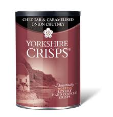 Yorkshire Crisps Cheddar & Caramelised Onion Chutney Drum 95g
