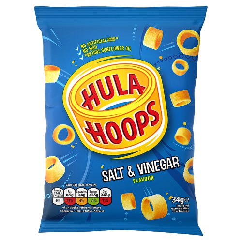 Hula Hoops Salt & Vinegar Crisps 34g