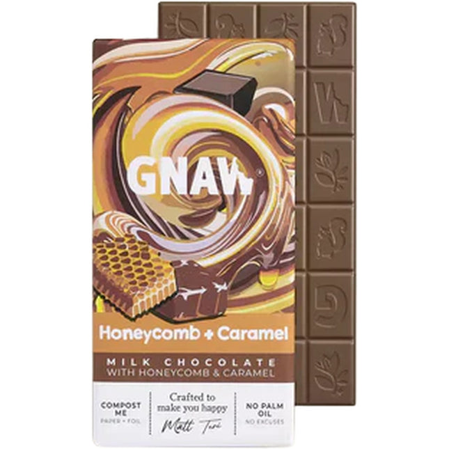Gnaw Honeycomb & Caramel Bars 80g