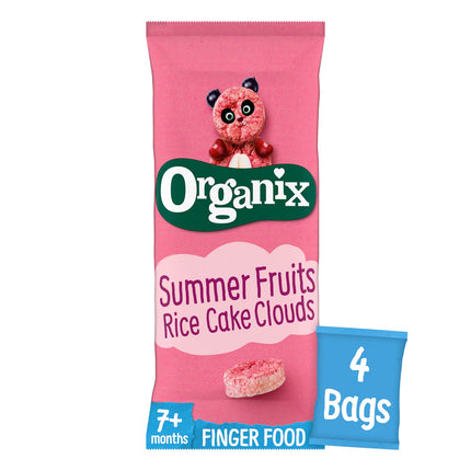 Organix Summer Fruits Rice Cake Clouds Multipack 4 x 28g