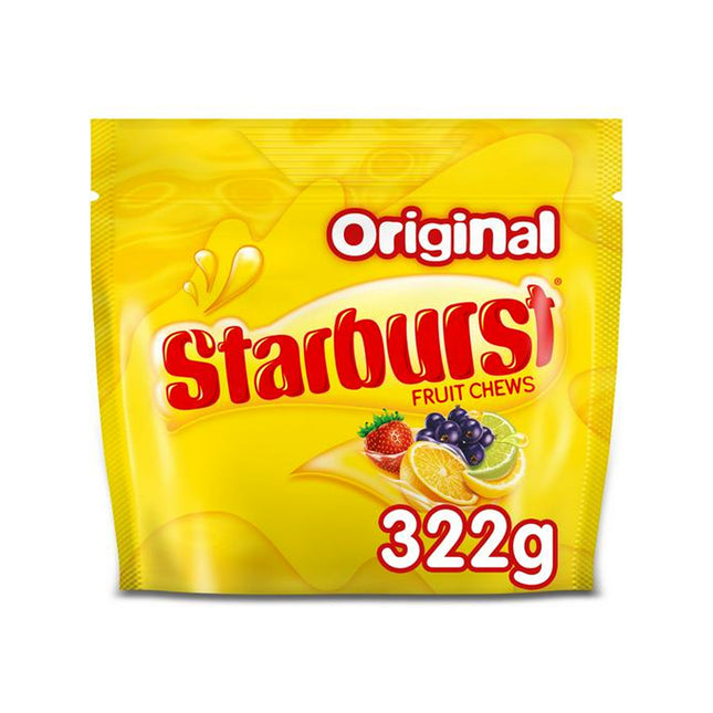 Starburst Original Fruit Chews Sweets More To Share Pouch Bag 350g