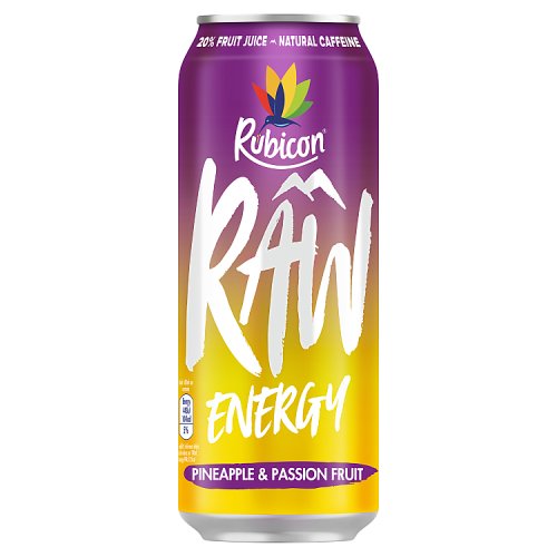 Rubicon Raw Energy Pineapple Passion Fruit 500ml
