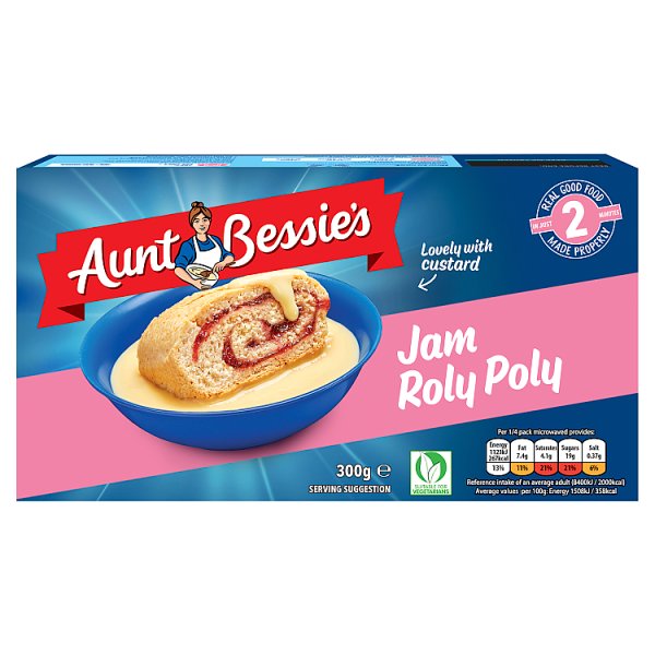 Aunt Bessies Jam Roly Poly 300G